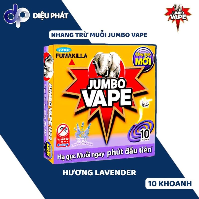 Ảnh 4 của Thùng Nhang Muỗi JUMBO VAPE Hương Lài, Lavender, Ít Khói Hương Rừng, Ít Khói Cao Cấp Hộp 10 Khoanh