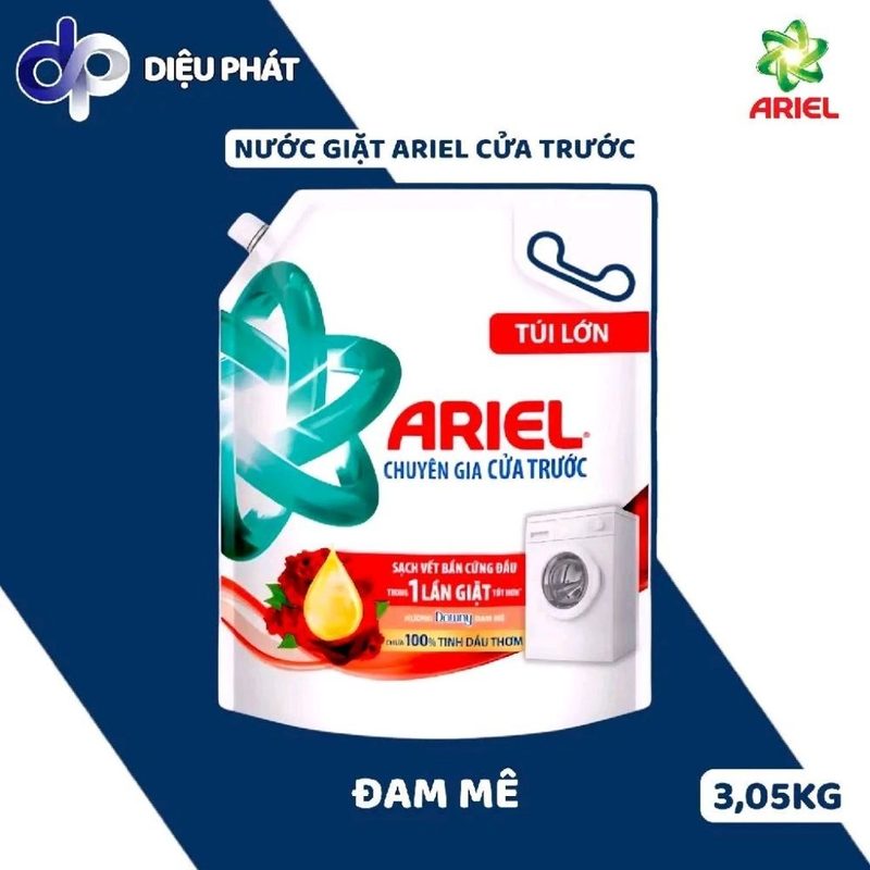 Ảnh 2 của Thùng Nước Giặt Ariel Cửa Trước Túi 3.05KG 3.2KG - Hương Downy Nước Hoa Đam Mê Nắng Mai Oải Hương