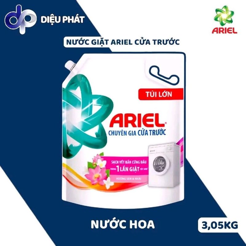 Nước Giặt Ariel Cửa Trước Túi 3.05KG 3.2KG - Hương Downy Nước Hoa Đam Mê Nắng Mai Oải Hương