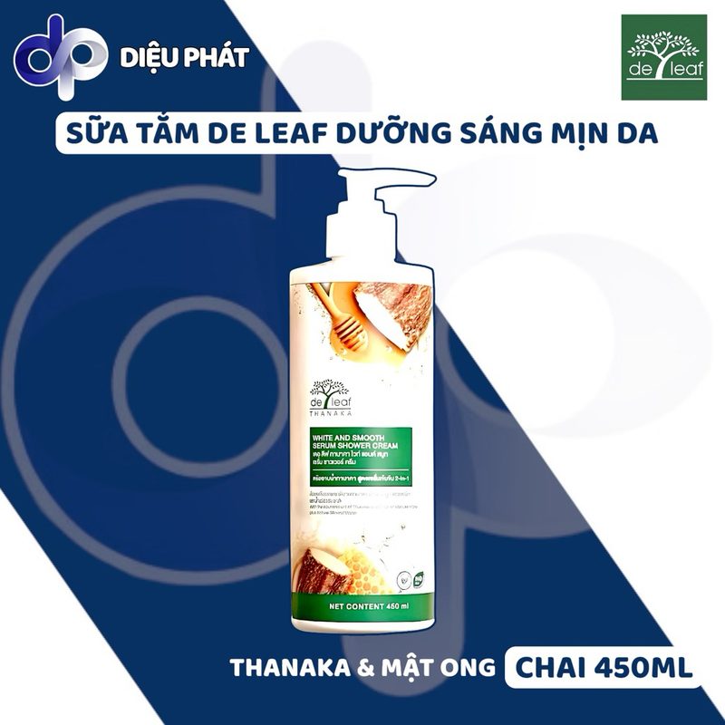 Ảnh 3 của COMBO 2 Sữa Tắm Serum De Leaf 450ML Thanaka Lựu Đỏ Dưỡng Sáng Mịn