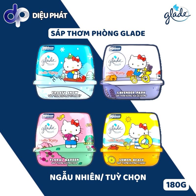 Ảnh 11 của COMBO Sáp Thơm Glade 180g – 16 Hương (9 Cơ Bản, 3 Cao Cấp, 4 Hello Kitty) | Khử Mùi Thơm 30 Ngày