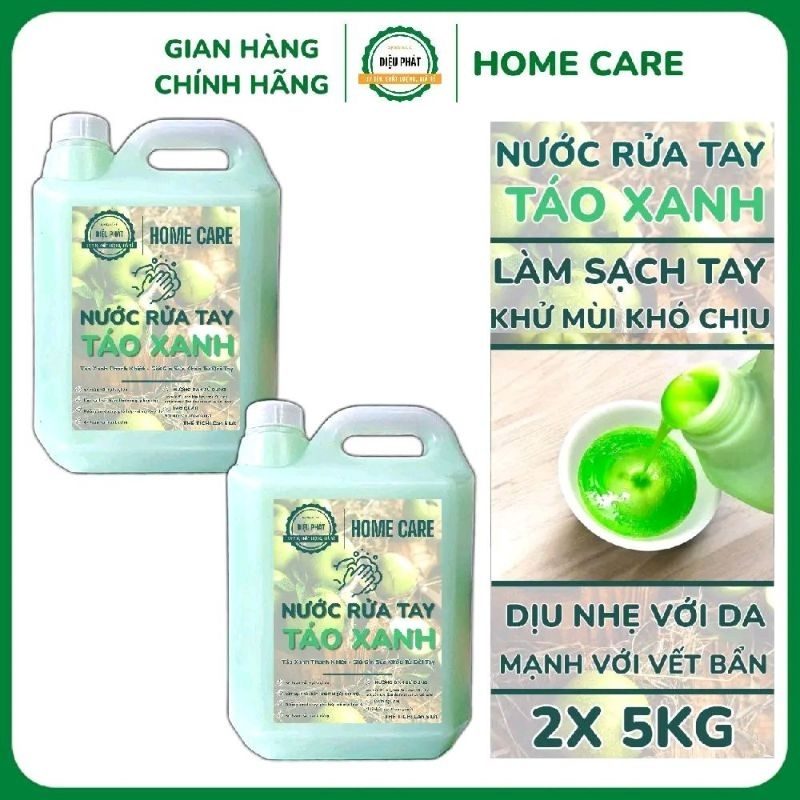 Ảnh 3 của COMBO 4 Nước Rửa Tay Hương Táo Can 5KG - Mùi Dễ Chịu, Không Hại Da Tay