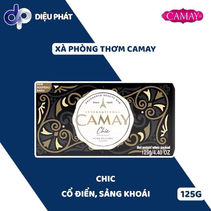 Ảnh 2 của COMBO 9 Xà Phòng Tắm Camay Thơm Lâu Hương Nước Hoa Cổ Điển Classic Chic Naturel 128G