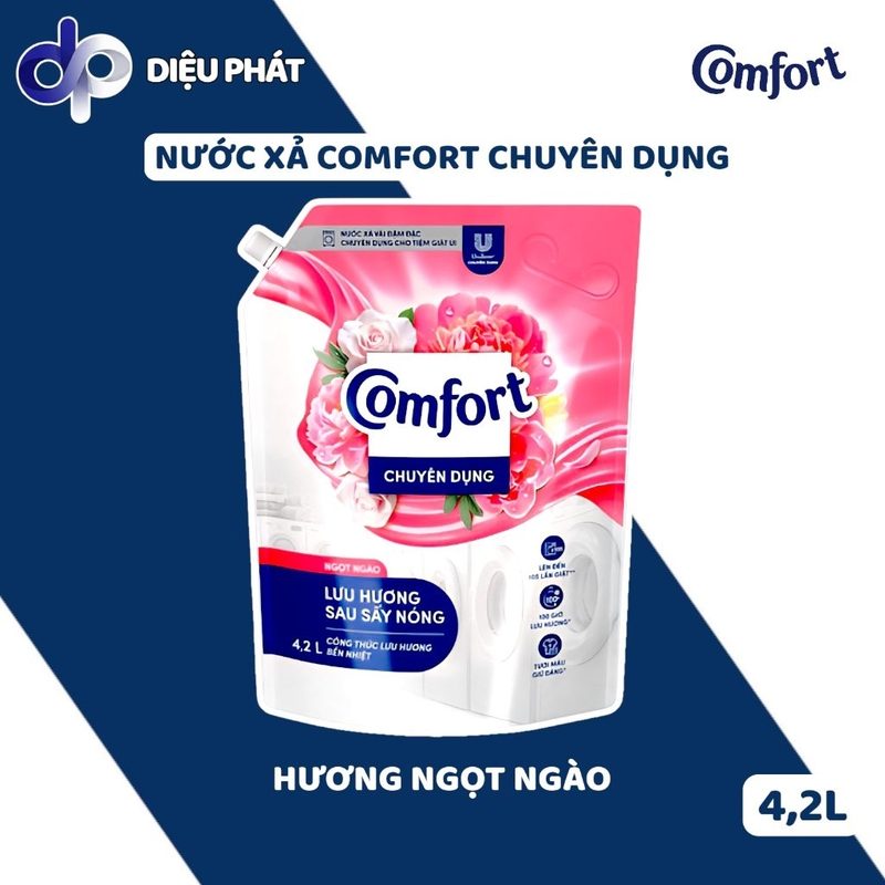 Ảnh 2 của Thùng Nước Xả Comfort Chuyên Dụng Hương Quyến Rũ/ Ngọt Ngào Túi 4,2L- Chuyên Giặt Ủi, Khách Sạn
