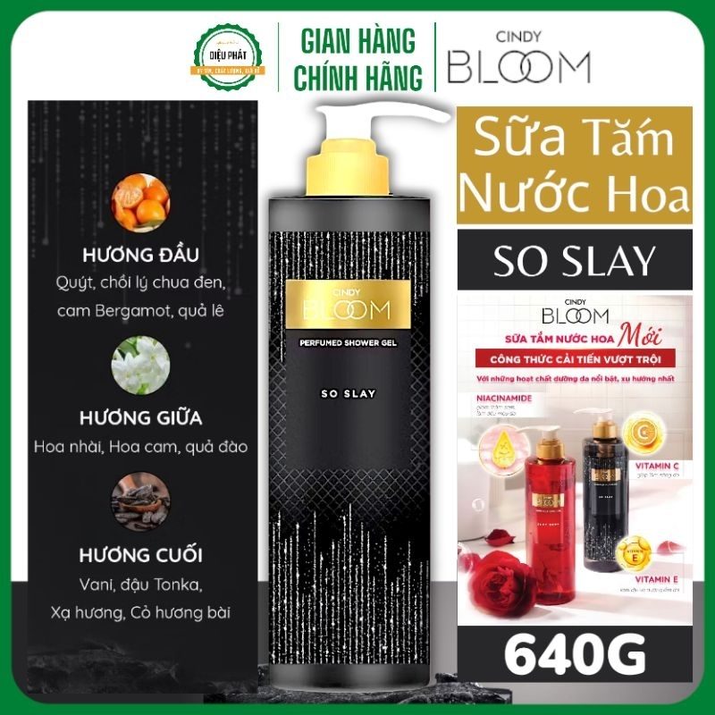 COMBO 2 Sữa Tắm Nước Hoa Cindy Bloom Sexy Rexy Gợi Cảm & So Slay Cuốn Hút Chai 640G