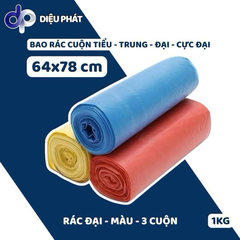 Ảnh 7 của COMBO 5 Túi Rác Cuộn Đen Và Màu Gói 1KG Dày Dặn Dai Chắc Có Đường Gân Xé Tiện Lợi Cho Gia Đình